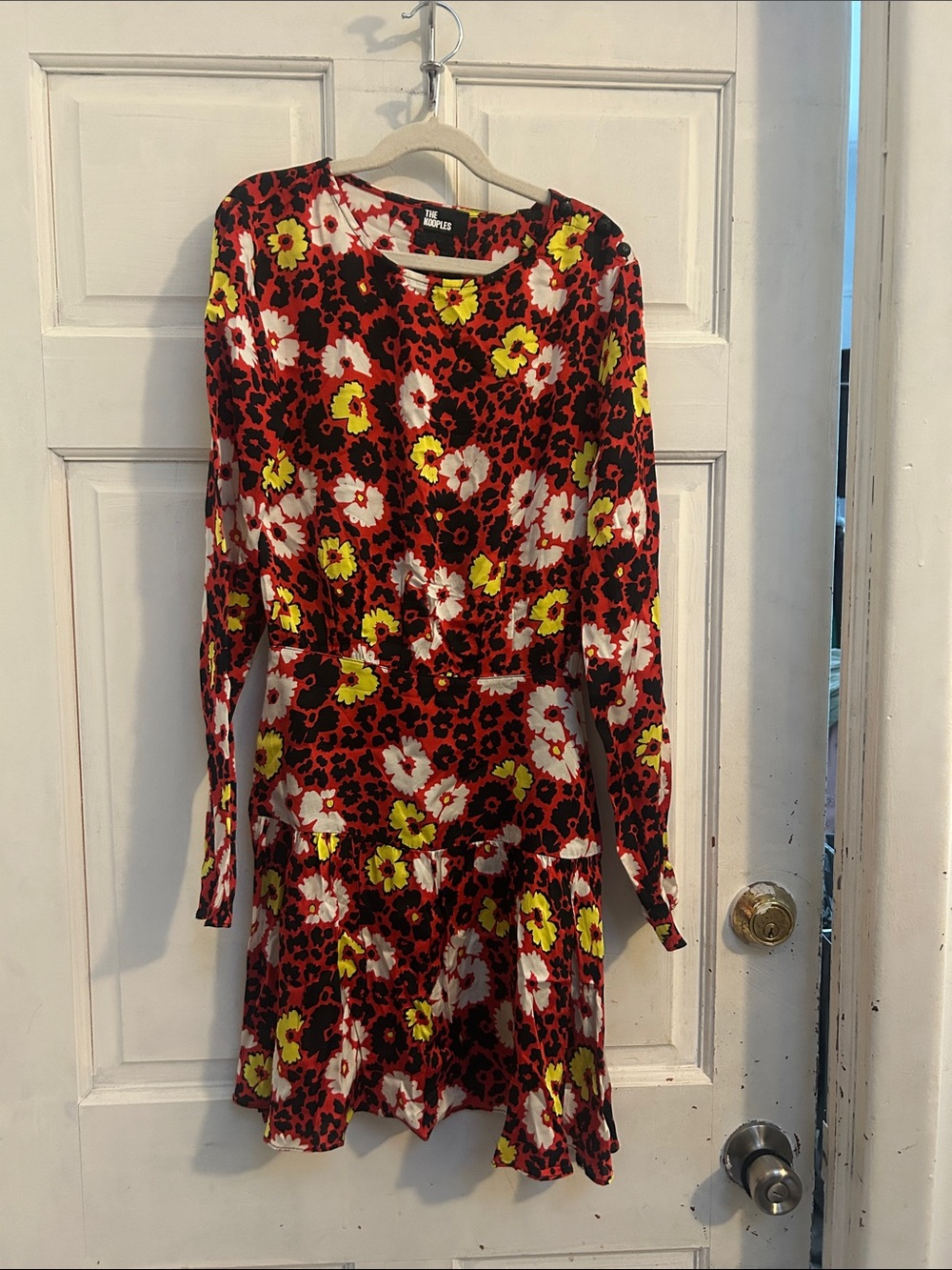 The Kooples NWT Red Floral Long-Sleeve Mini Dress